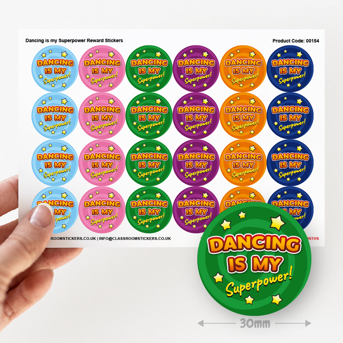 864 Dance Reward Stickers Value Pack (30mm)