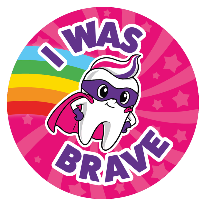 48 I Was Brave Super Teeth Reward Stickers