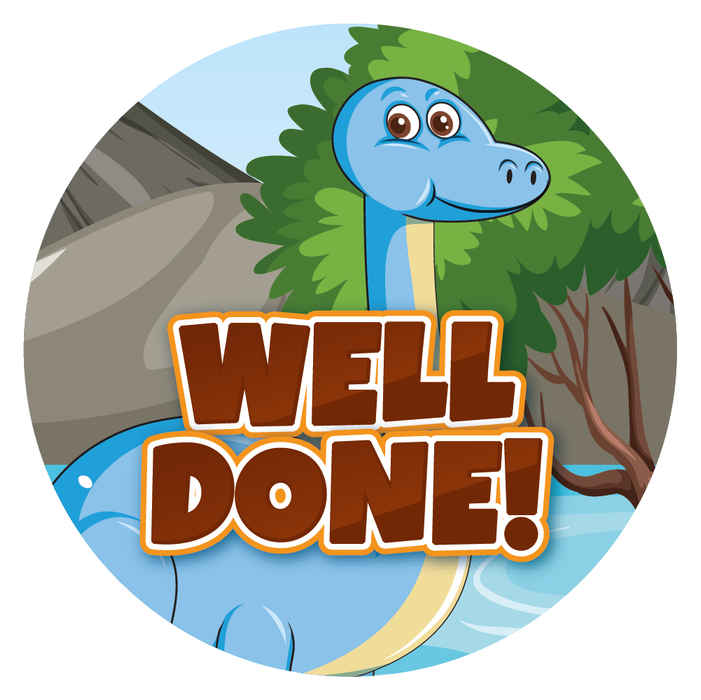 Happy Dinosaurs Praise Words Reward Stickers