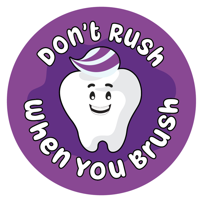 Don't Rush When You Brush Dental Reward Stickers