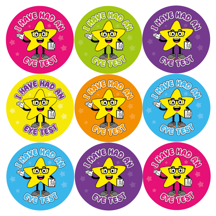 Eye Test Star Reward Stickers