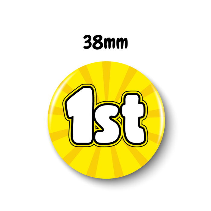 1st Place Sports Day Reward Badges (10 Badges - 38mm)