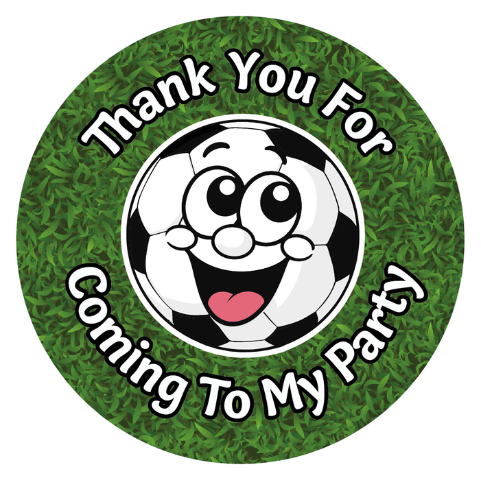 Thank You for Coming to My Party Football Stickers