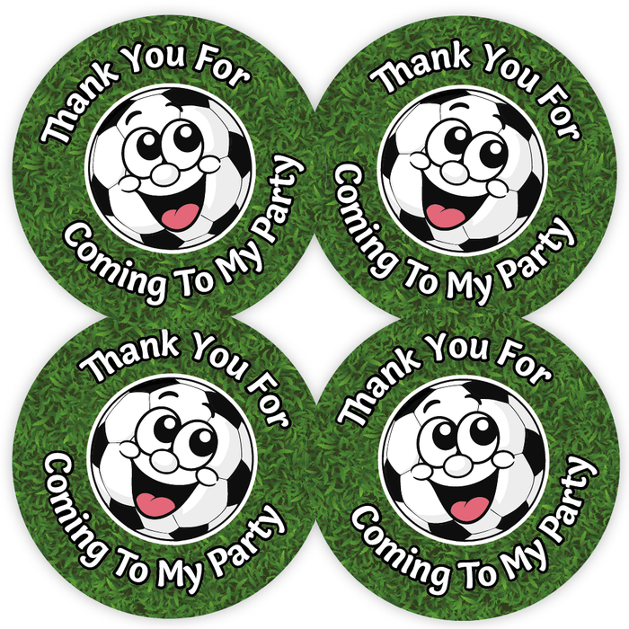 Thank You for Coming to My Party Football Stickers