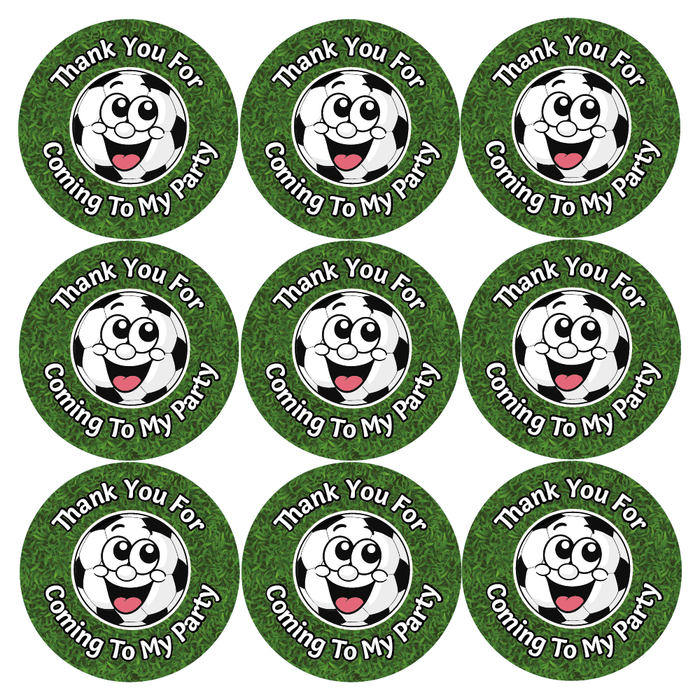 Thank You for Coming to My Party Football Stickers