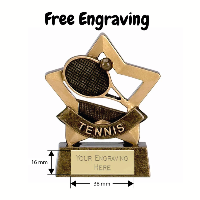 Mini Star Tennis Award Trophy 8cm
