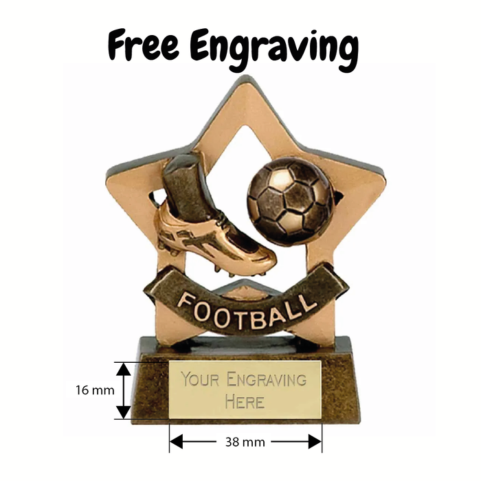 Mini Star Football Award Trophy 8cm