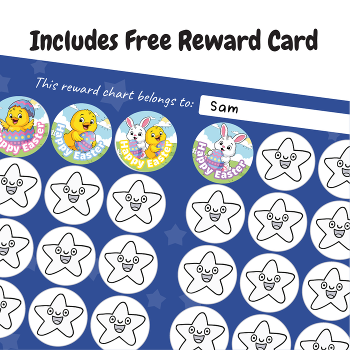 Happy Easter Cute Easter Characters Reward Stickers