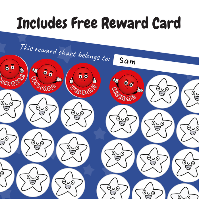 Happy Red Clown Nose Praise Words Reward Stickers