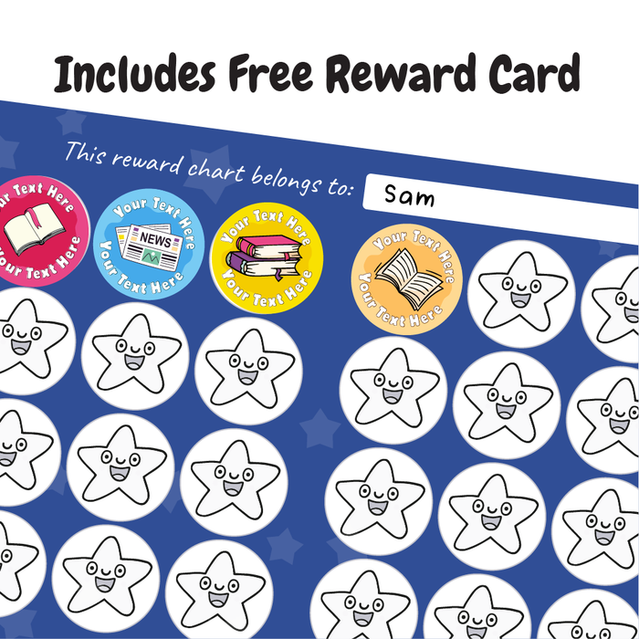 Personalised English Well Done Reward Stickers