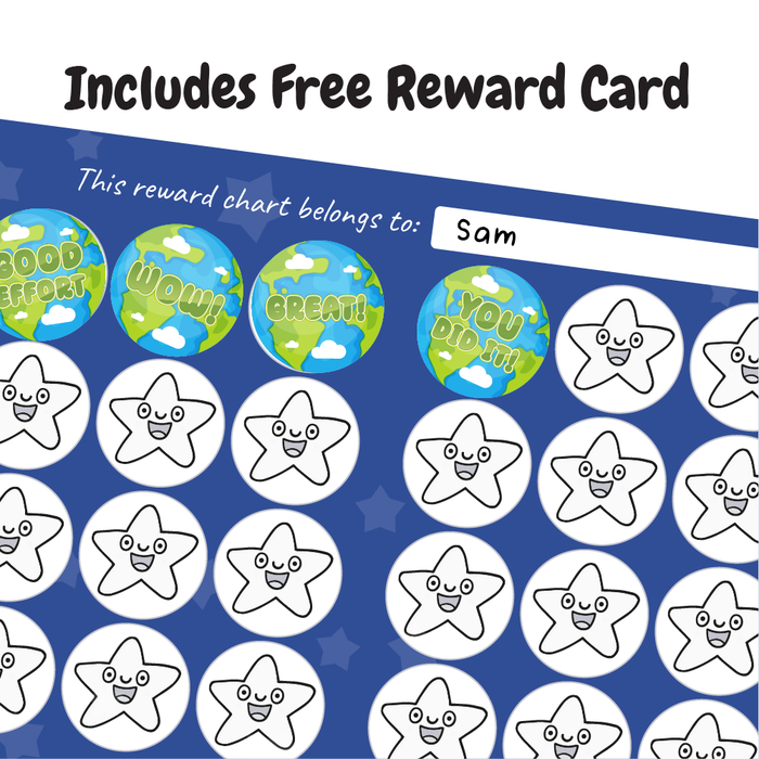 Earth Praise Words Reward Stickers