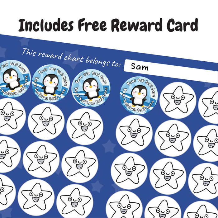 Personalised Penguin Reward Stickers