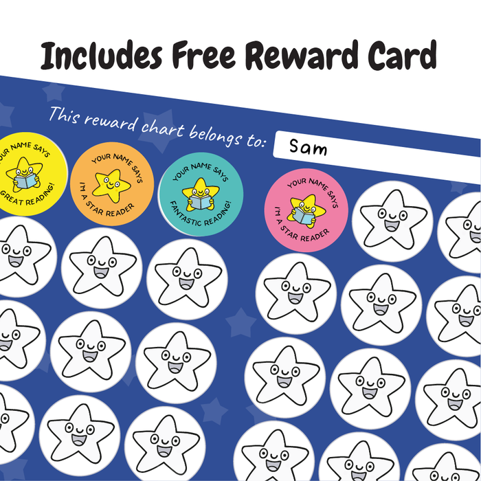 Personalised Reading Star Reward Stickers