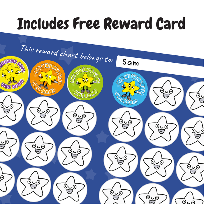 Personalised Well Done Superstar Reward Stickers