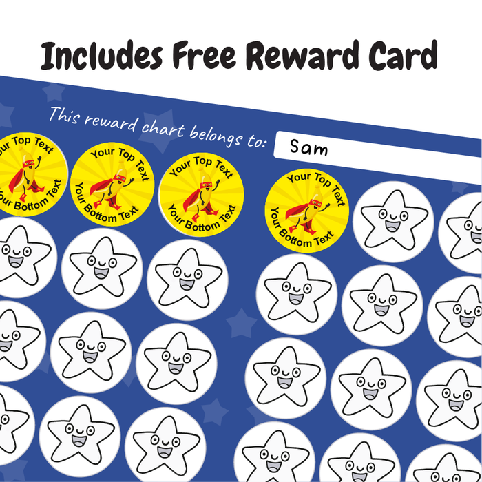 Personalised Super Banana Well Done Reward Stickers