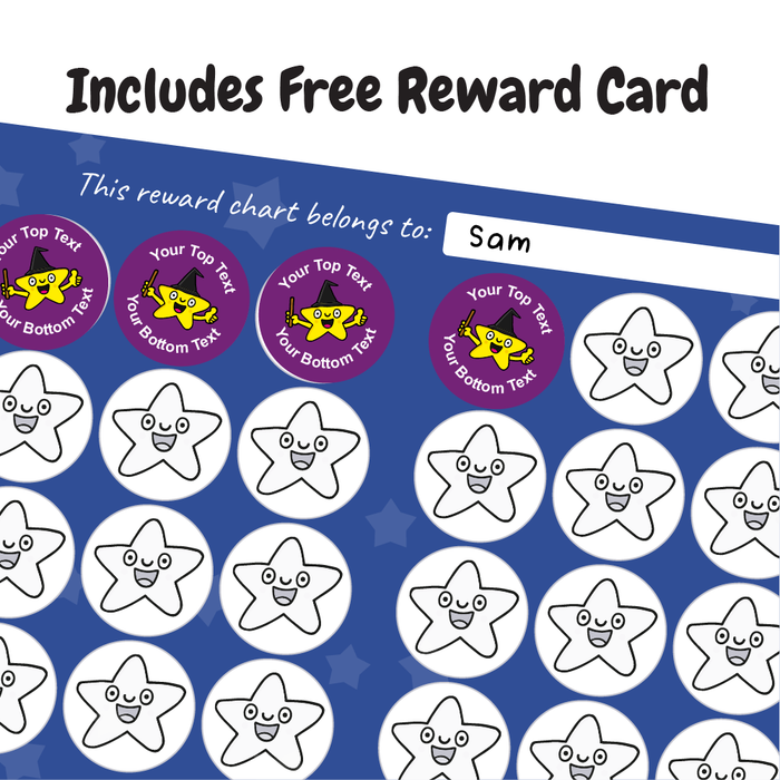 Personalised Witch / Wizard Star Reward Stickers