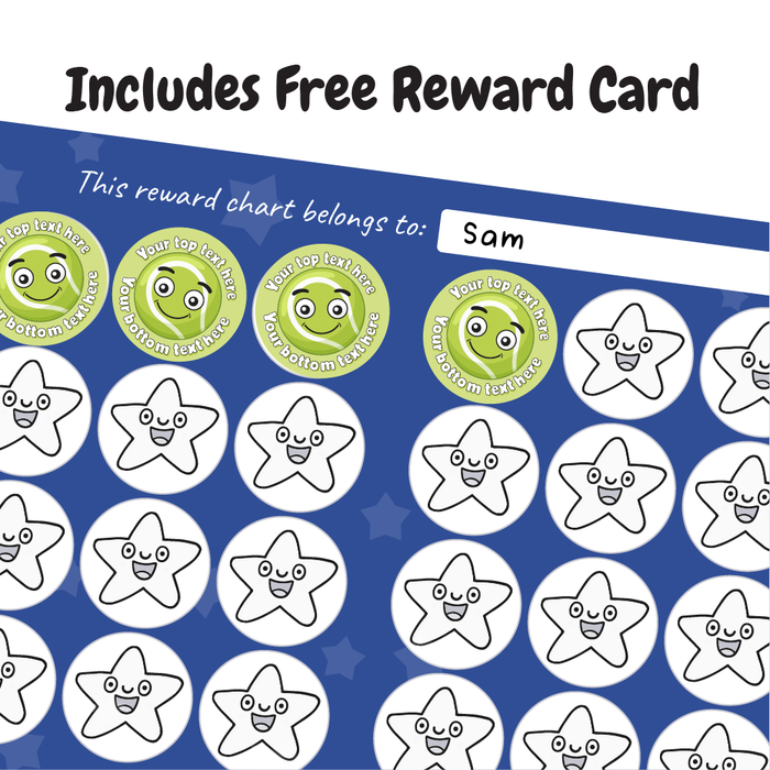 Personalised Tennis Reward Stickers