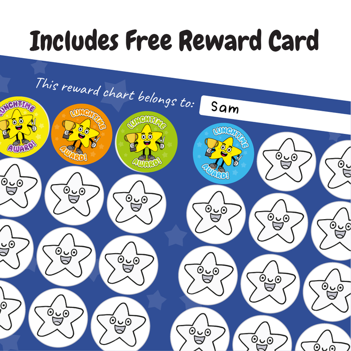 Lunchtime Award Star Reward Stickers