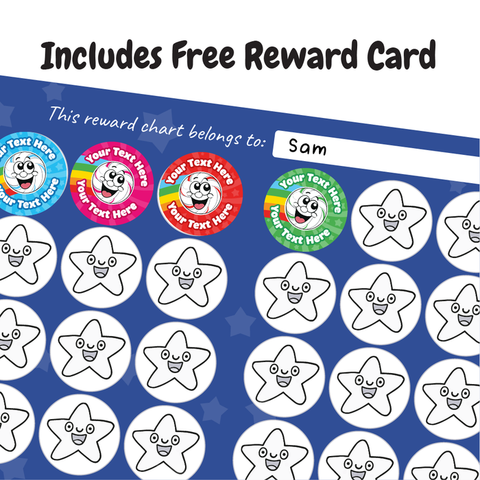 Personalised Smiling Netball Reward Stickers