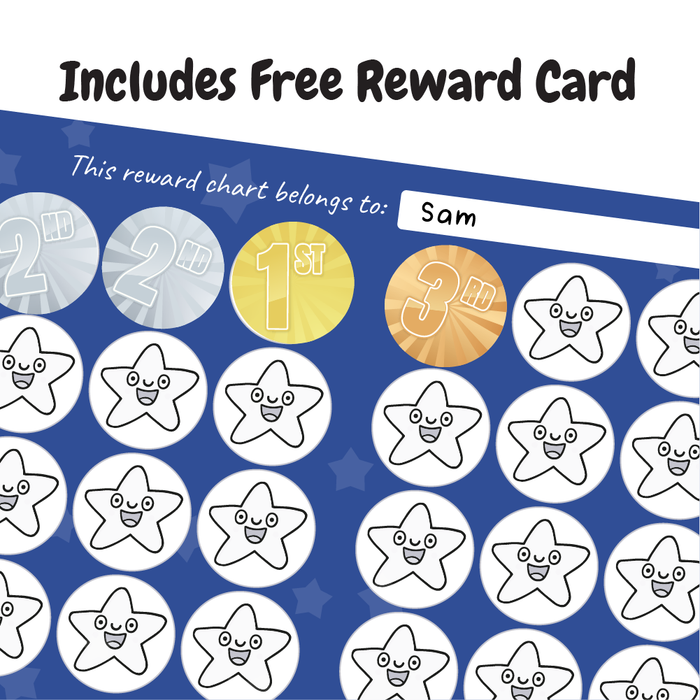 1st, 2nd, 3rd Place Sports Day Reward Stickers