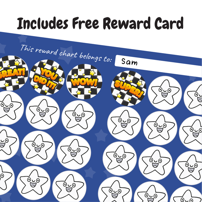 Chessboard Praise Words Reward Stickers