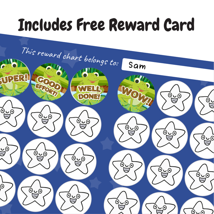 Happy Frog Praise Words Reward Stickers