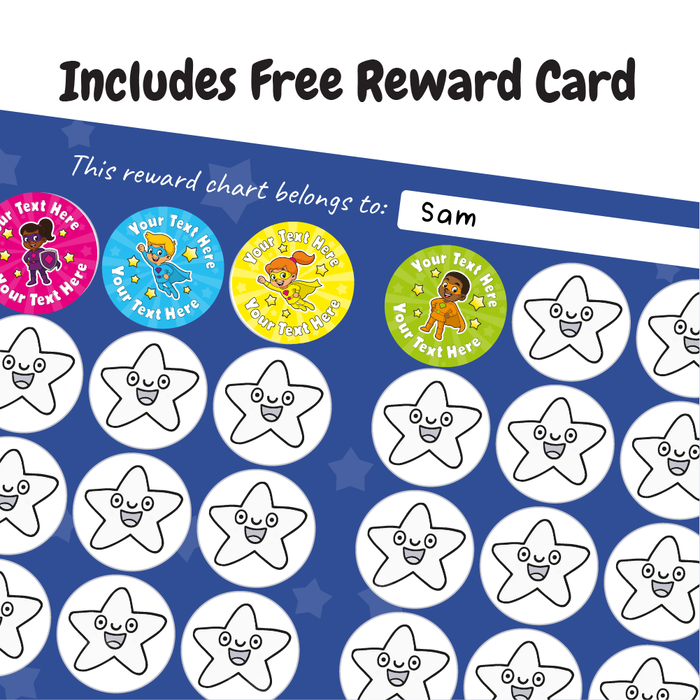 Personalised Superhero Reward Stickers