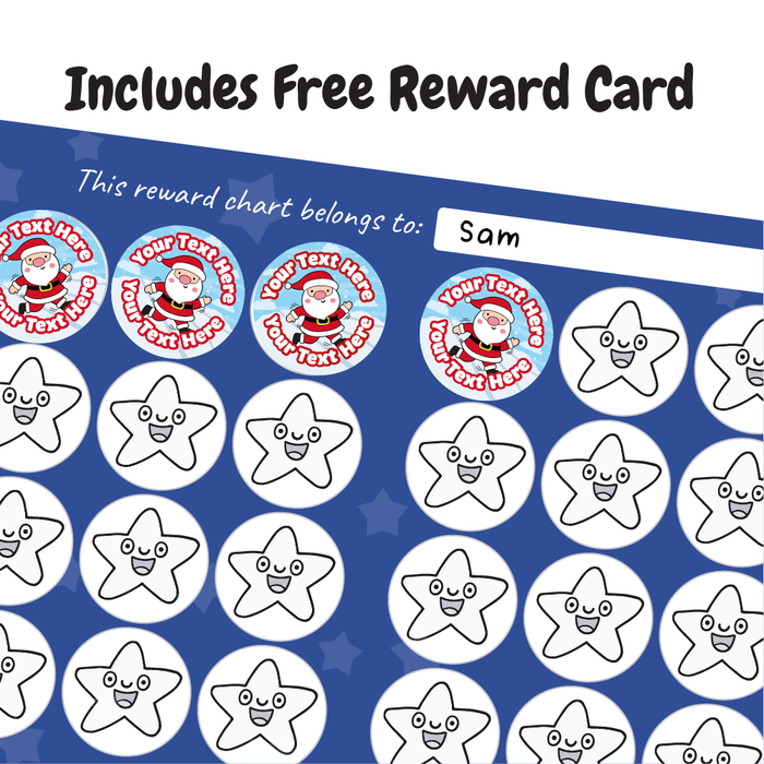 Personalised Santa Run Reward Stickers