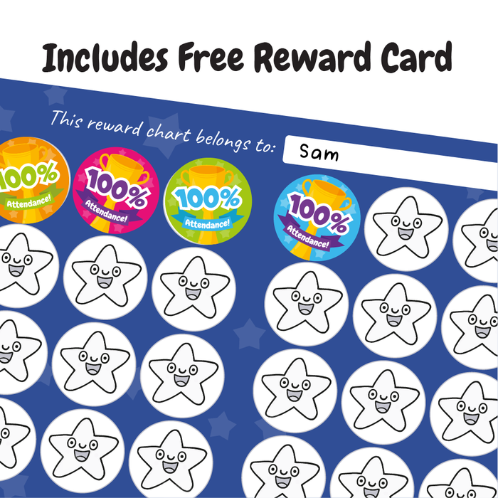 100% Attendance Reward Stickers