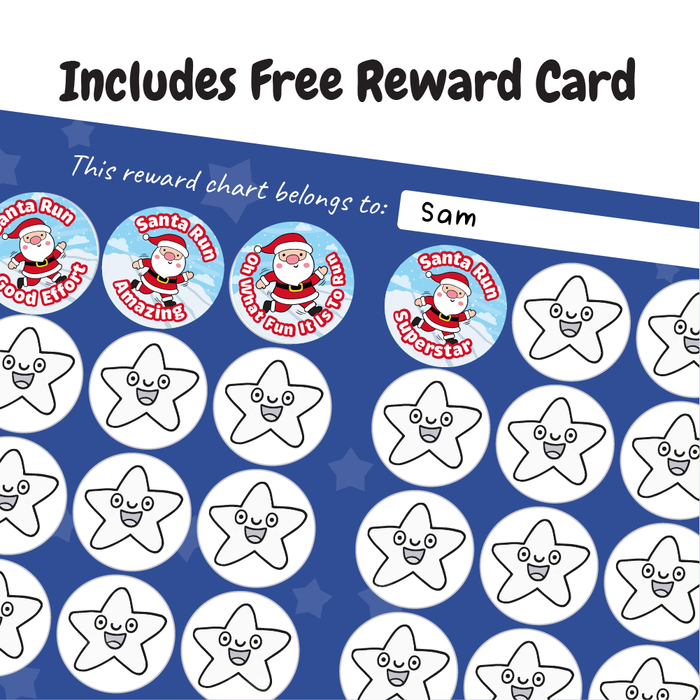 Santa Run Reward Stickers