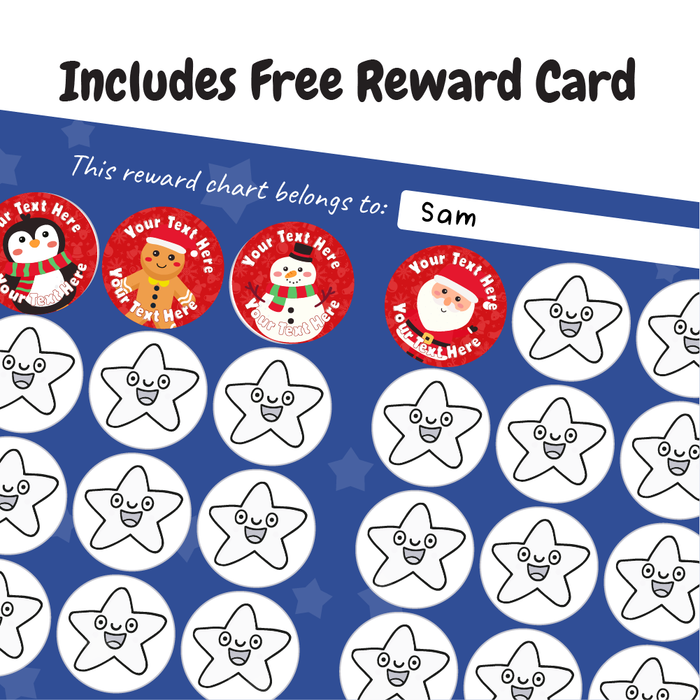 Personalised Christmas Characters Reward Stickers