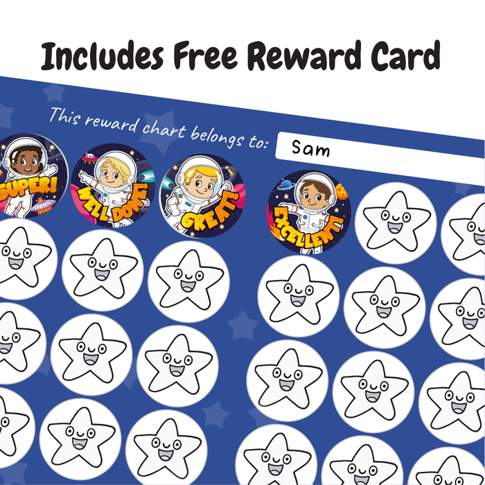 48 Astronaut Space Reward Stickers