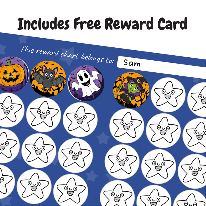 Cute Halloween Characters Reward Stickers