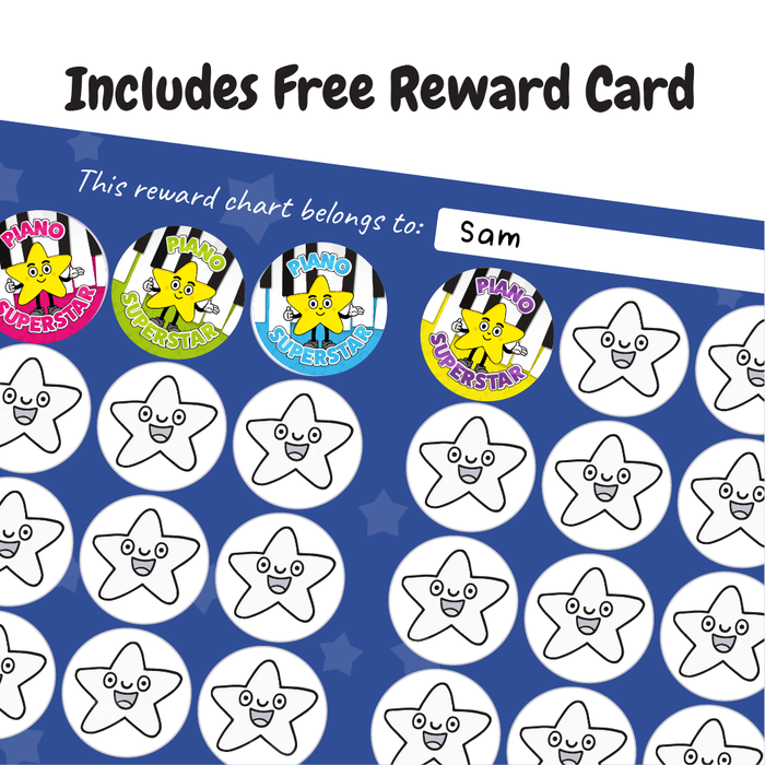 Piano Superstar Star Reward Stickers