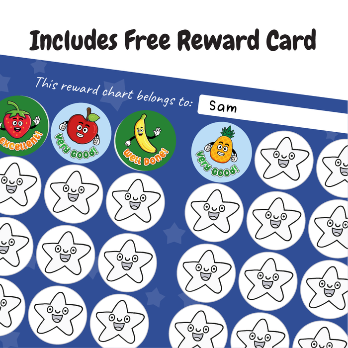 Happy Fruit Praise Words Reward Stickers