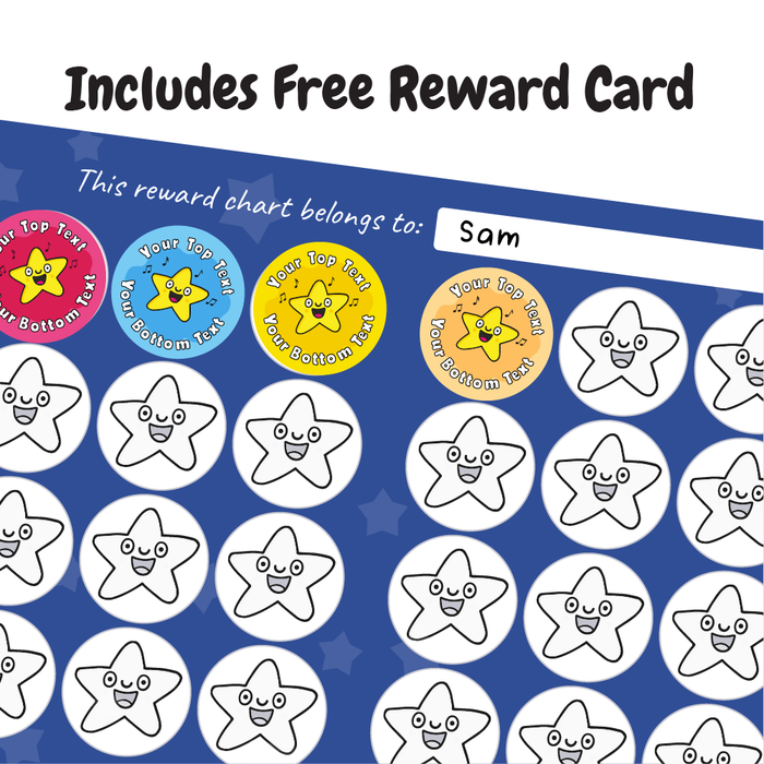 Personalised Music Star Reward Stickers