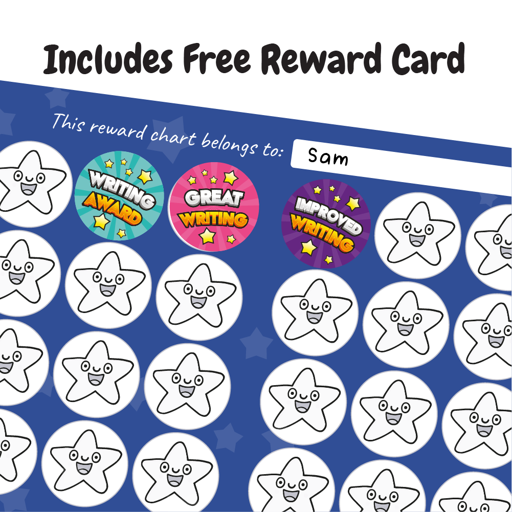 Writing Rewards Writing Star Praise Words Reward Stickers — MyClassroom