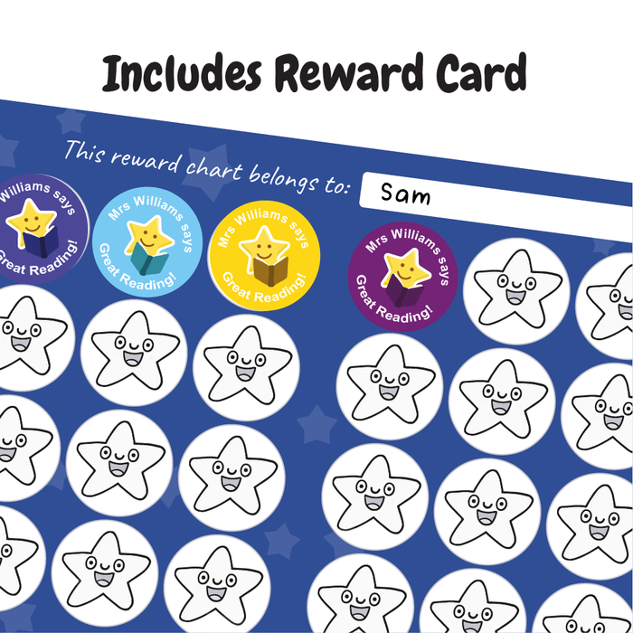 Personalised Reading Reward Star Stickers