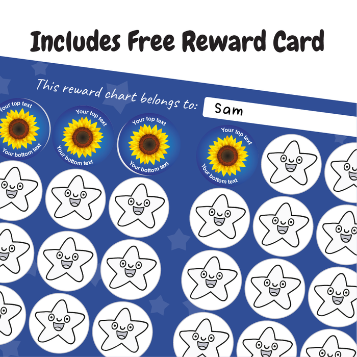 Personalised Sunflower Reward Stickers