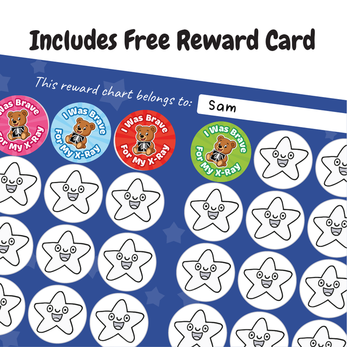 Teddy Bear X-Ray Reward Stickers