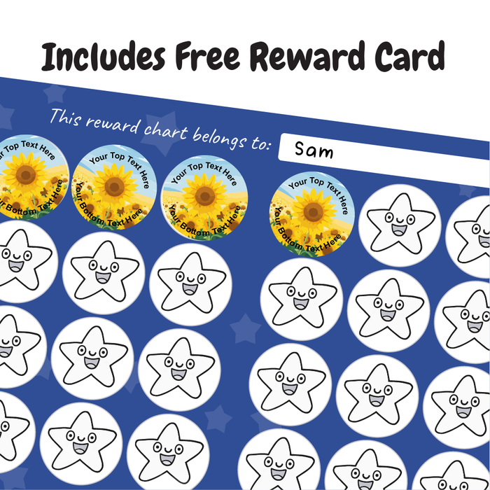 Personalised Sunflower Reward Stickers