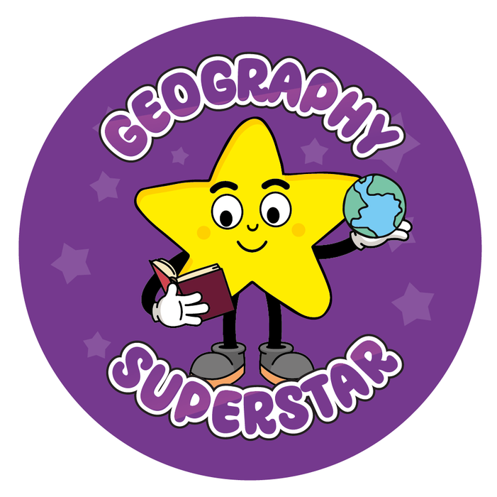 Geography Superstar Reward Stickers