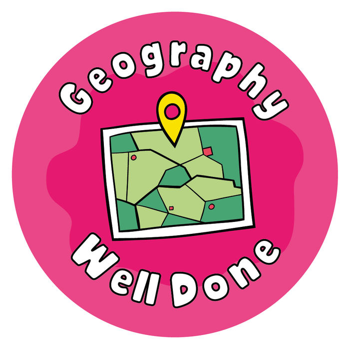 Geography Well Done Reward Stickers