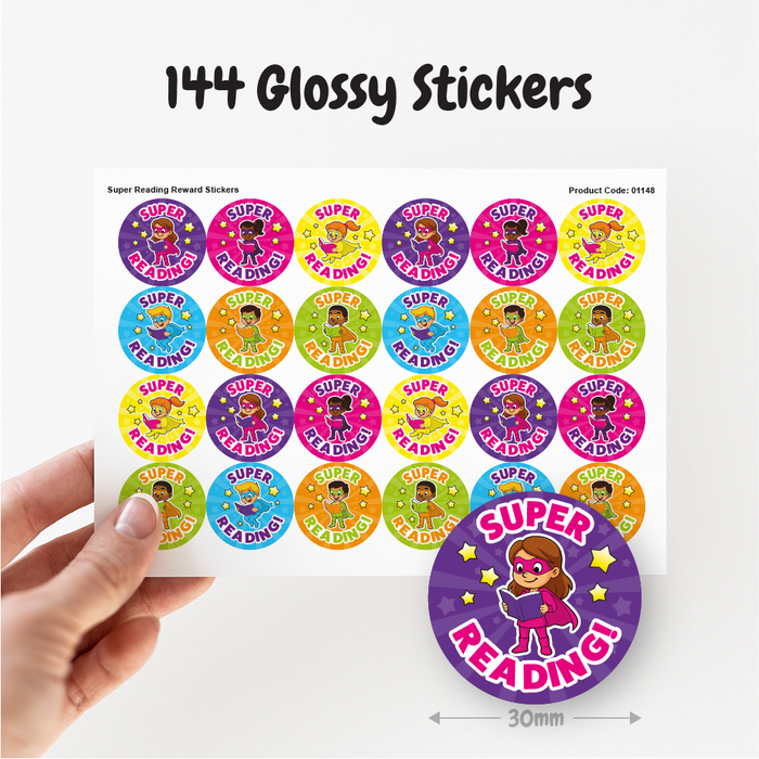 Superhero Reading Reward Stickers