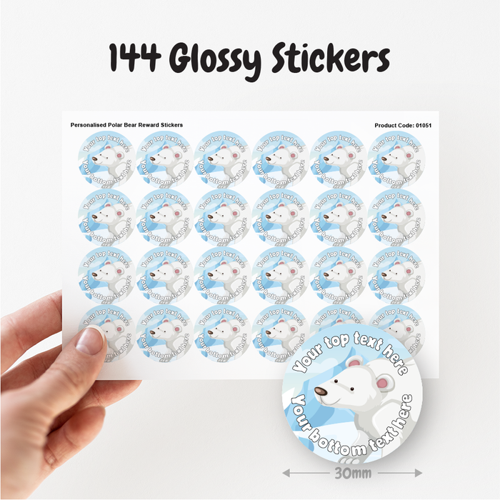 Personalised Polar Bear Reward Stickers