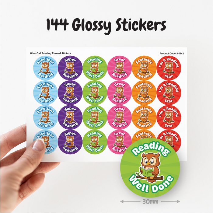 Wise Owl Reading Reward Stickers