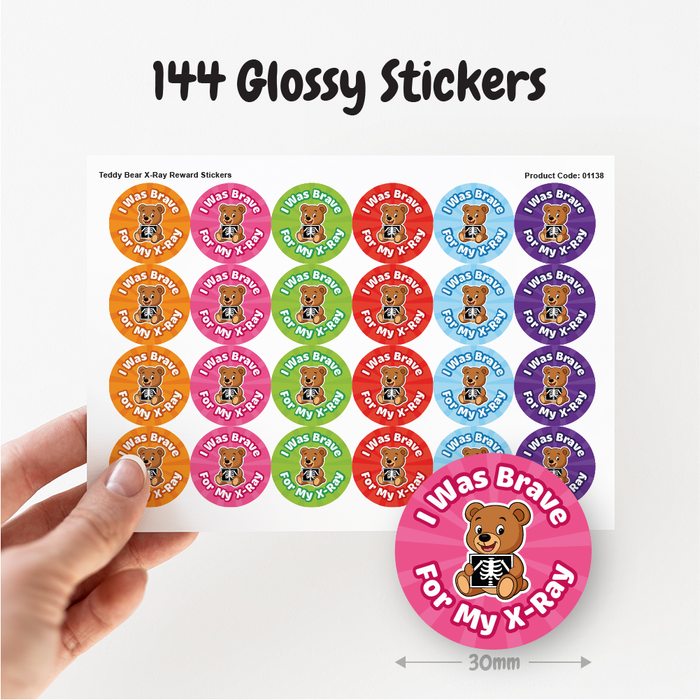 Teddy Bear X-Ray Reward Stickers