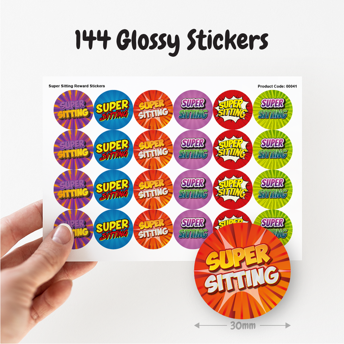 Super Sitting Reward Stickers