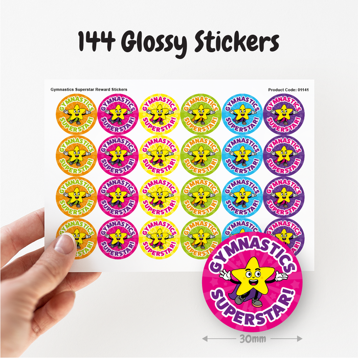 Gymnastics Superstar Star Reward Stickers