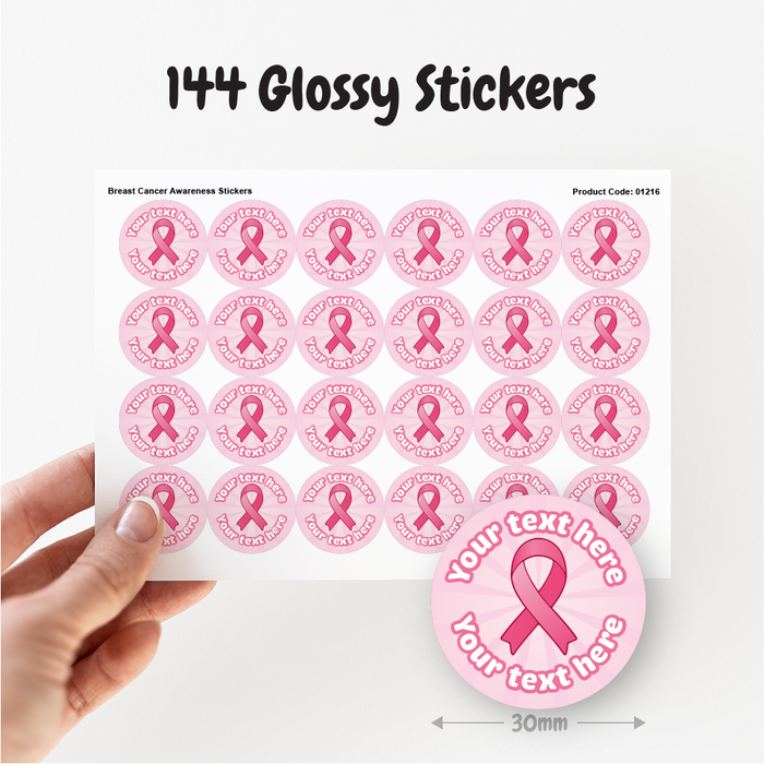 Personalised Breast Cancer Awareness Stickers